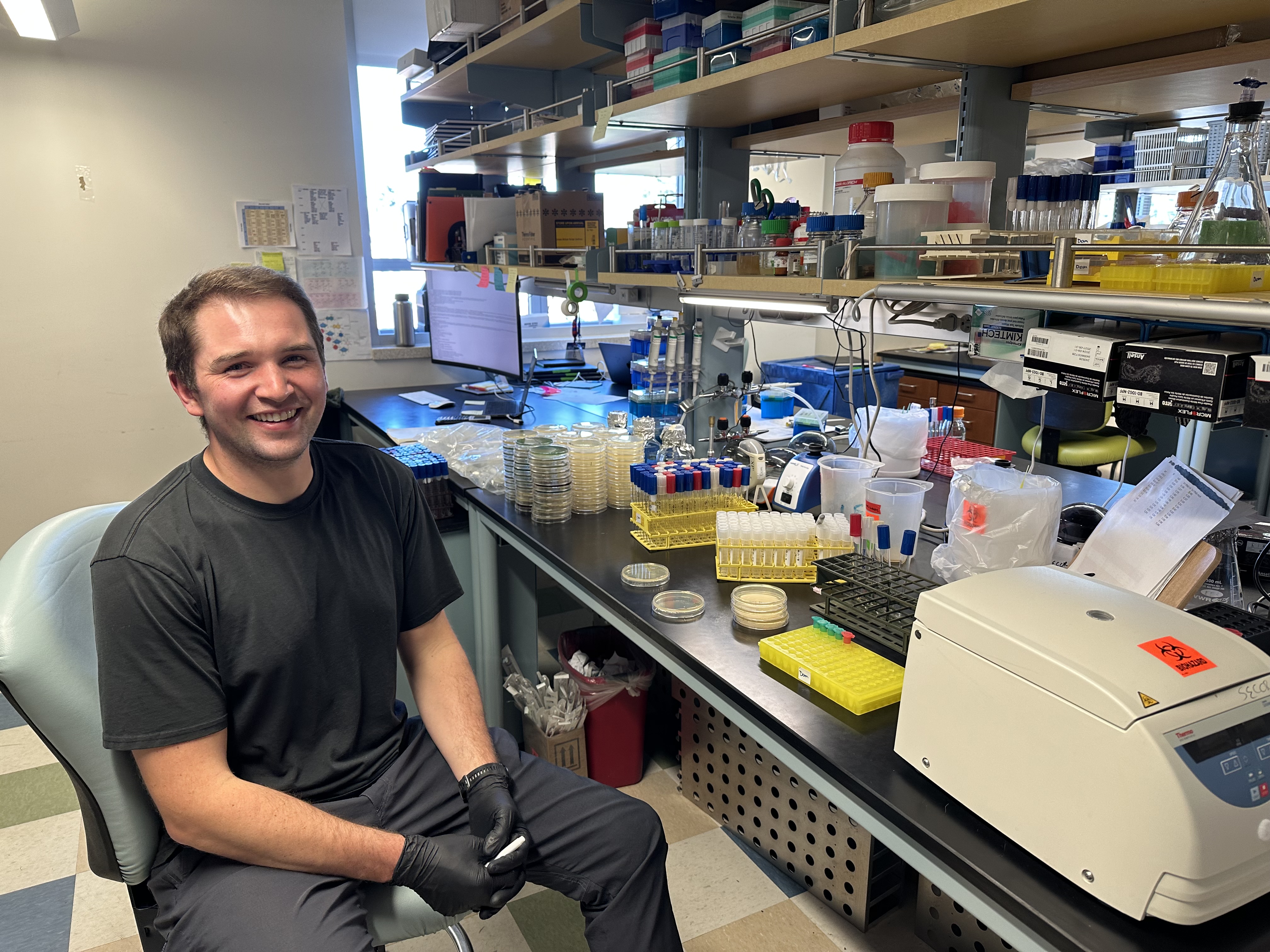 Experimental setup at bench